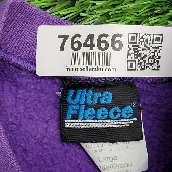 Vintage 80s Chocolate Sweatshirt Women Large 21x24 Baggy USA - Picture 6 of 14